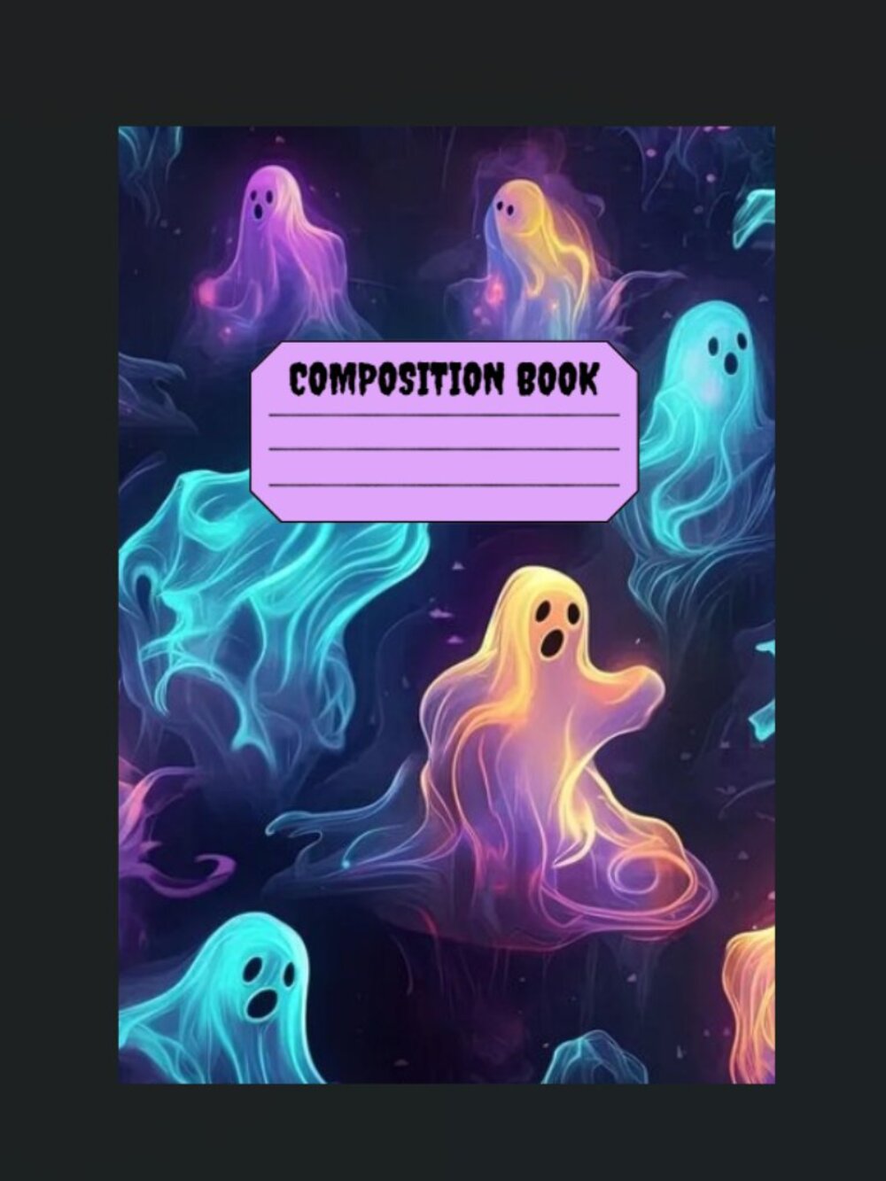 Custom Composition Book & Mini Notebook, Handmade, Spooky Ghosts, Halloween